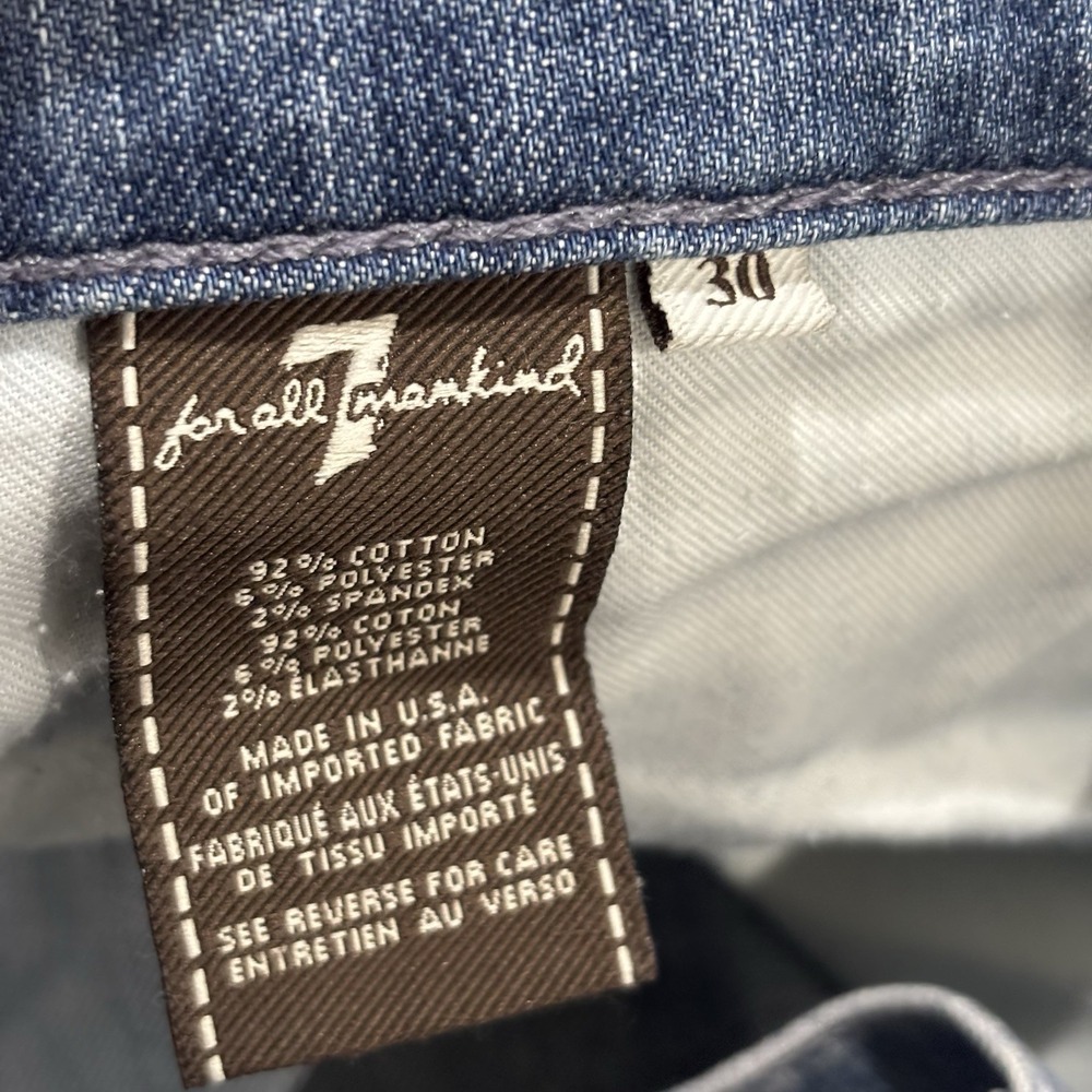 7 For All Mankind Jeans Men 30 Standard Straight Leg Blue Vintage Y2K - Picture 4 of 10